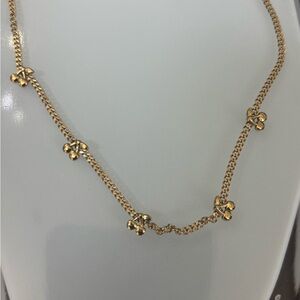 Elegant Gold Tone Stainless Cherry Chain Necklace